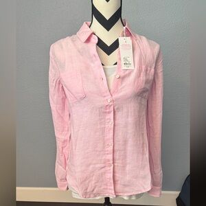 Lilly Pulitzer NWT Sea View Button Down - Urchin Pink XXS